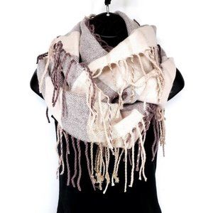 NWT Lightweight Knit Infinity Scarf Mauve Beige
